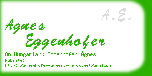 agnes eggenhofer business card